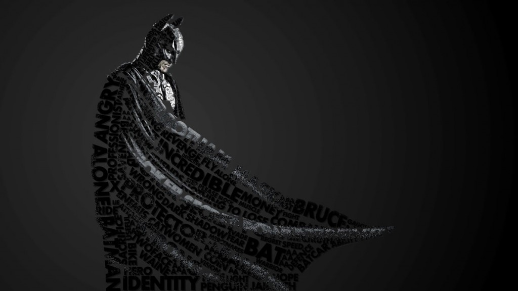 Batman con tipografía