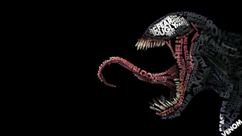 Venom con tipografía