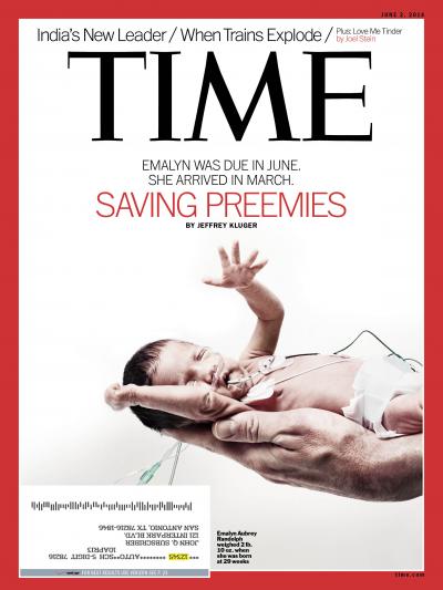 Primer anuncio en la portada de TIME